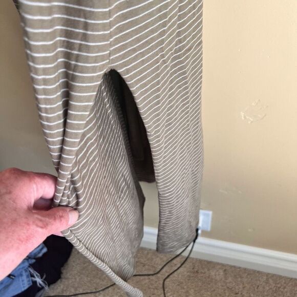 Michael Stars Womens Midi Side Slit Striped Tank Dress Size Small - Picture 5 of 7